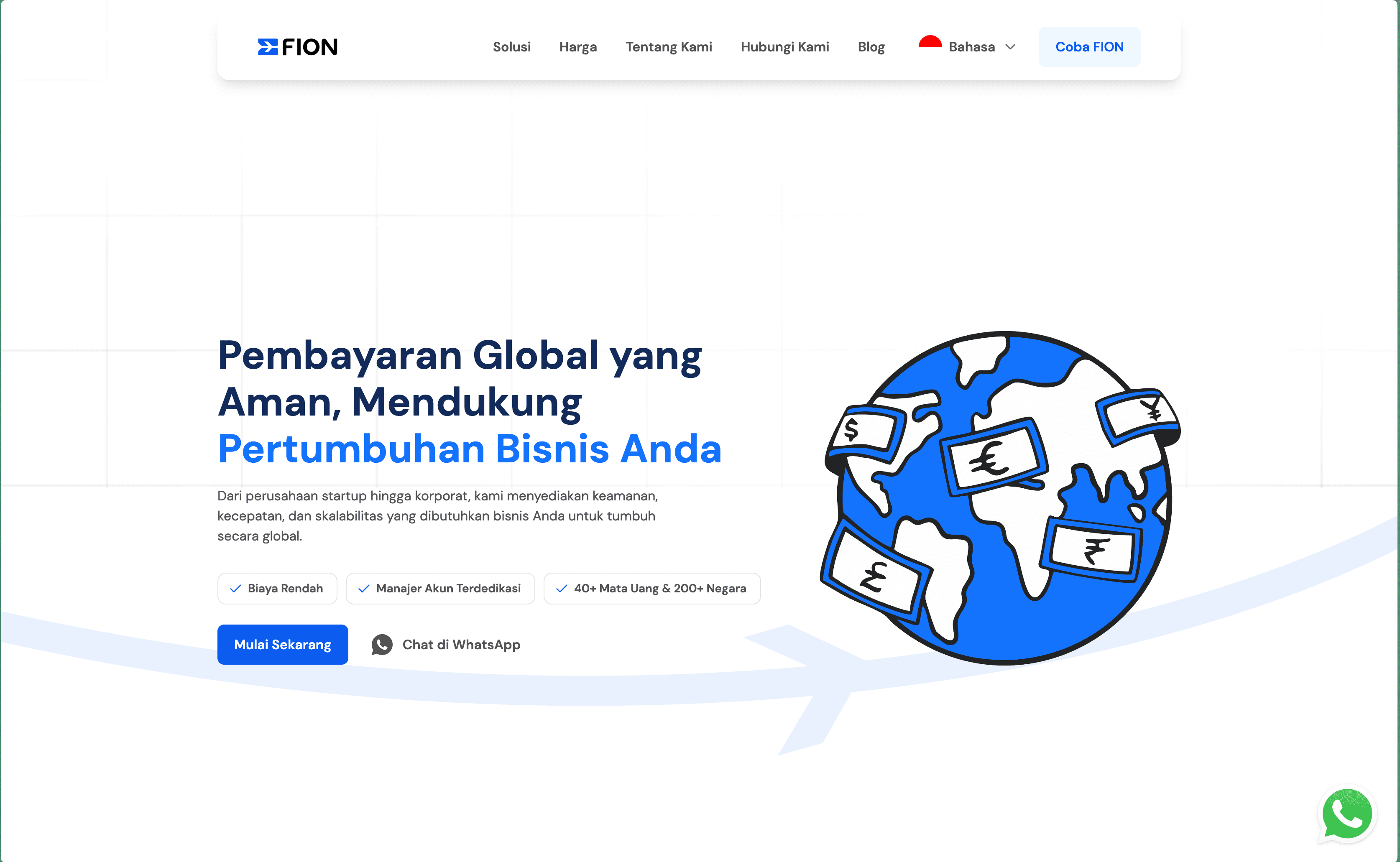 FION — Website Company Profile dengan CMS preview